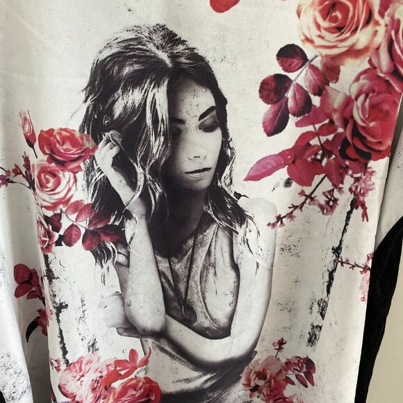 REITMANS GRAPHIC T-SHIRT TOP SHORT SLEEVES BLACK PLUS SIZE 1X - Picture 3 of 5